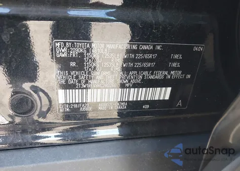 2024 Toyota Rav4 Xle z USA, uszkodzony, nr VIN 2T3W1RFV8RC280260